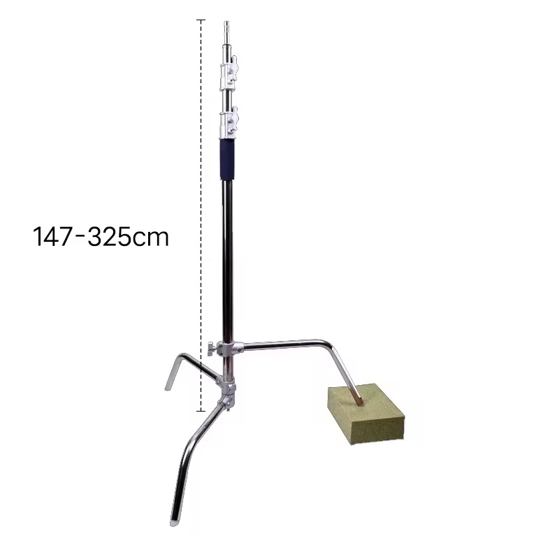 MagicLine MultiFlex Sliding Leg Stainless Steel C Light Stand 325CM