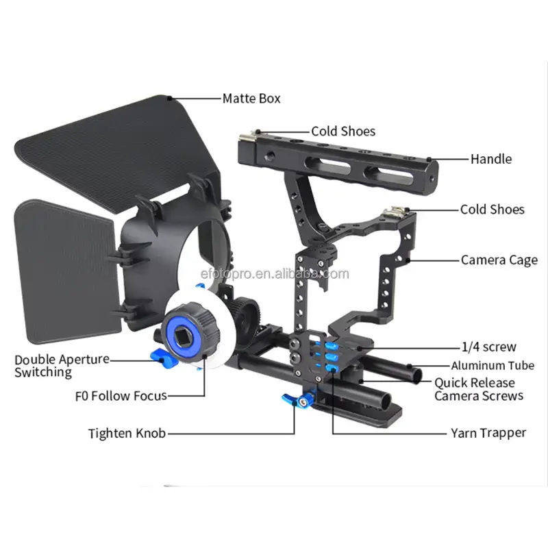 MagicLine Video Camera Handheld Cage Kit Movie Filming Equipment