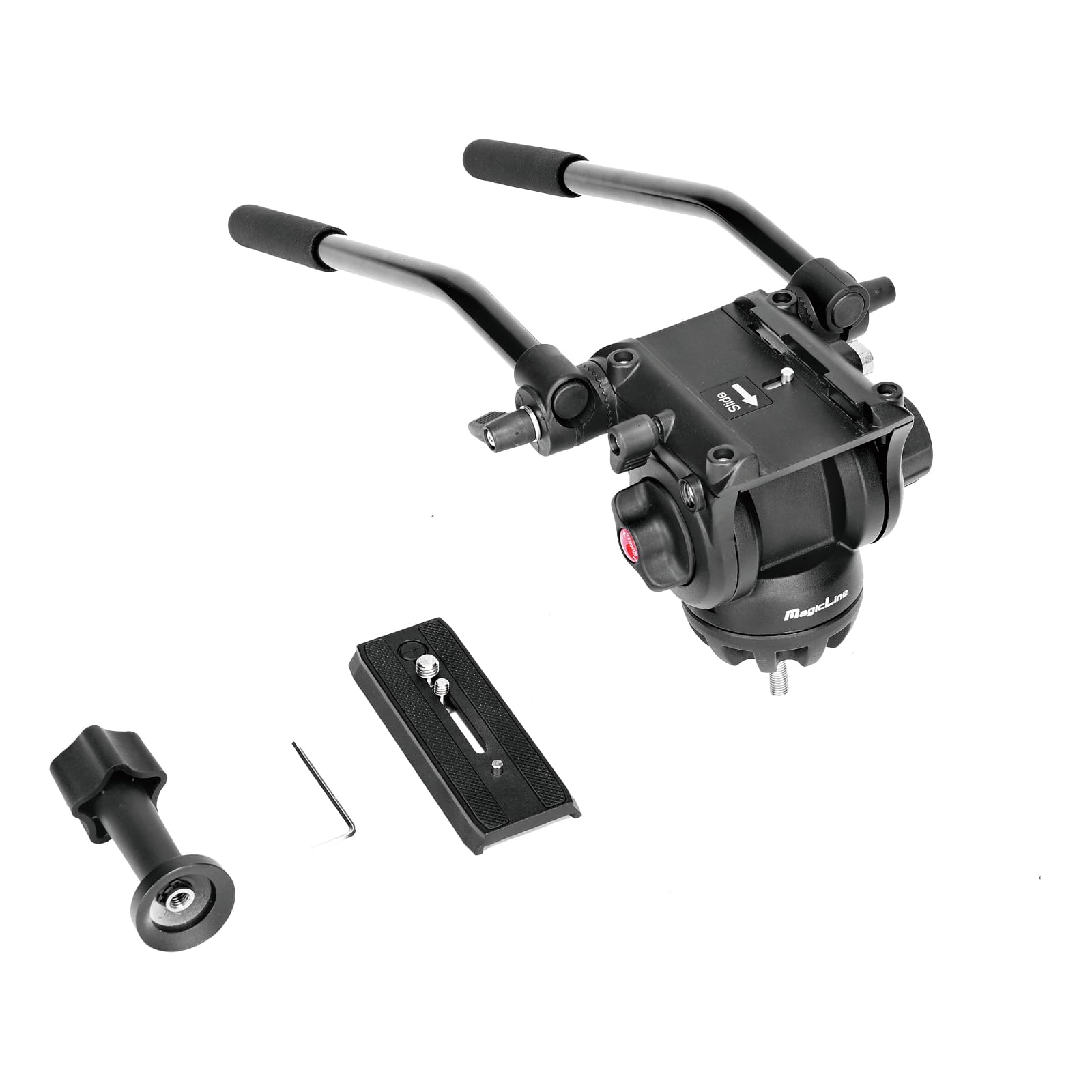70.9 inch Heavy Aluminum Video Camera Tripod Kit detail (3)