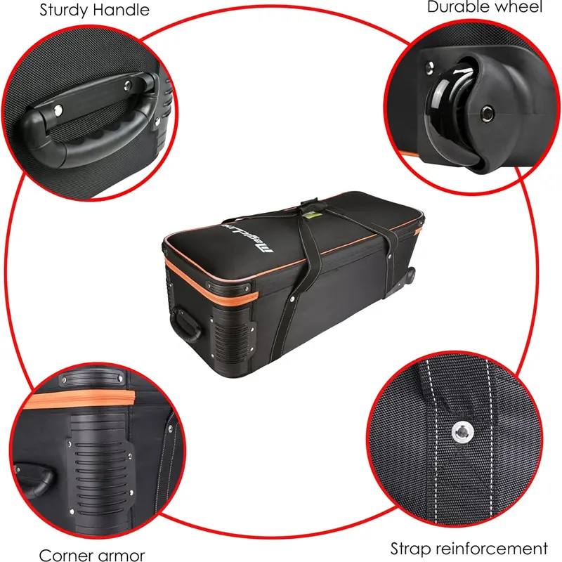 MagicLine Studio Trolley Case 39.4″x14.6″x13″ with Wheels (Handle Upgraded)