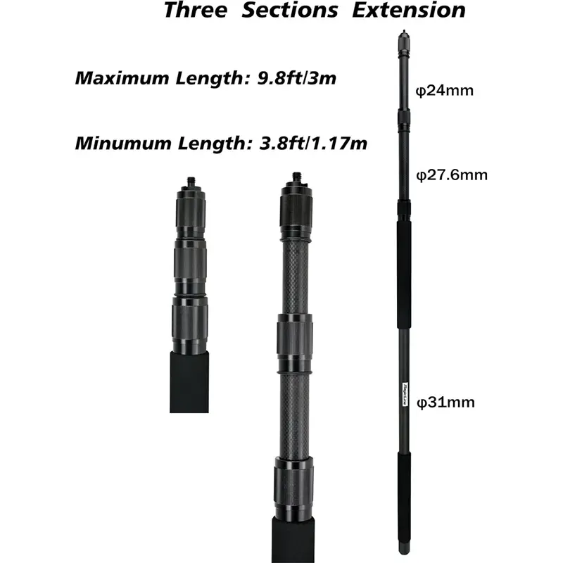 MagicLine Carbon Fiber Microphone Boom Pole 9.8ft/300cm