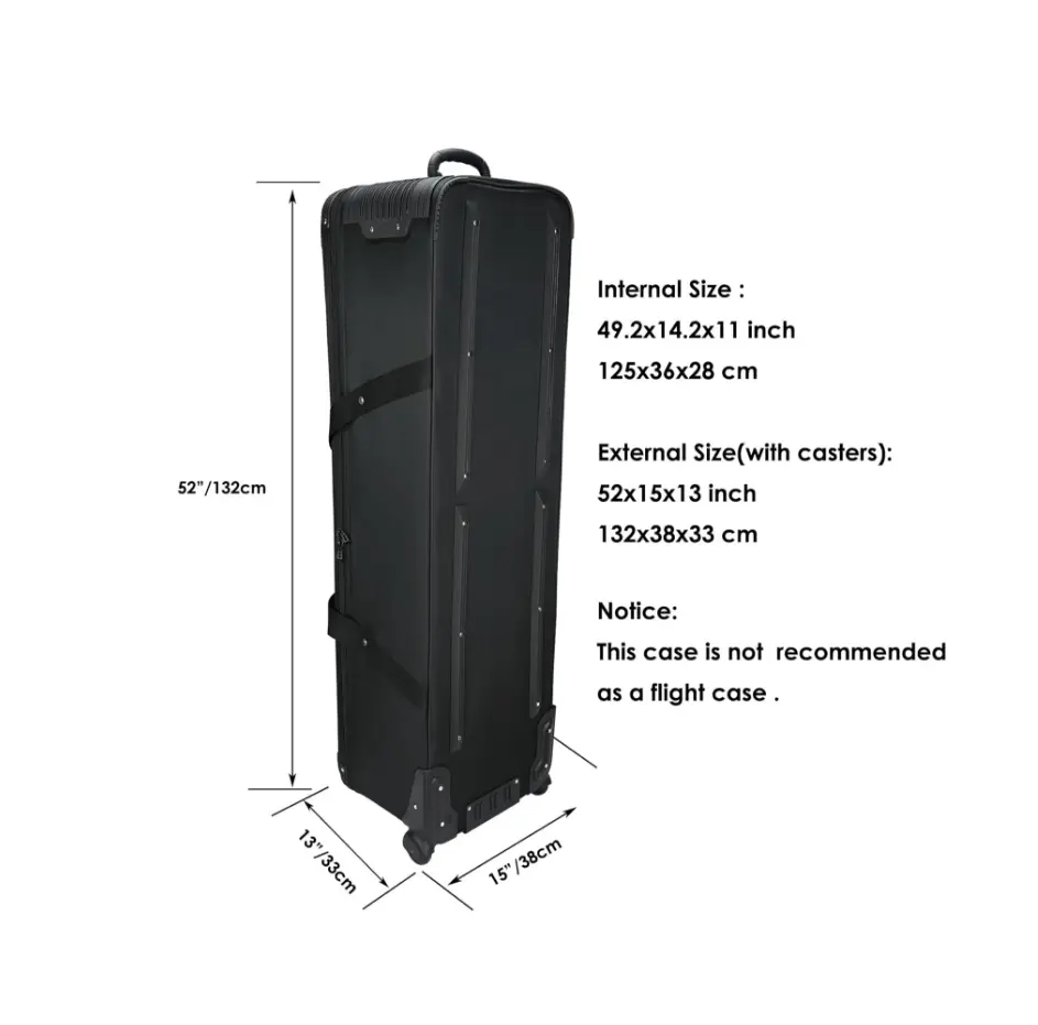 Rolling Camera Case Bag 52″ x15”x13”