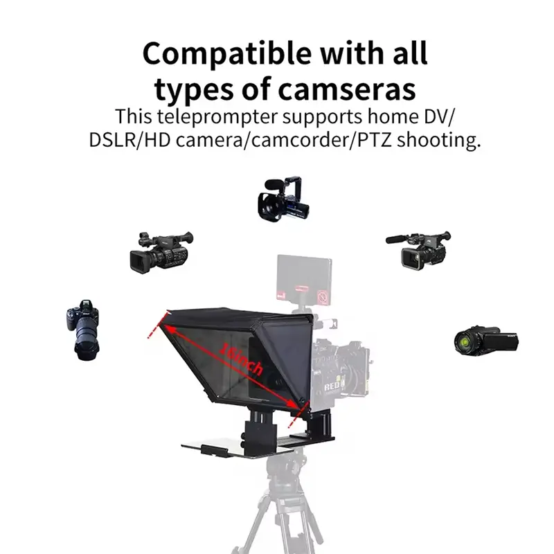 MagicLine Teleprompter 16″ Beamsplitter Aluminum Alloy Foldable Design