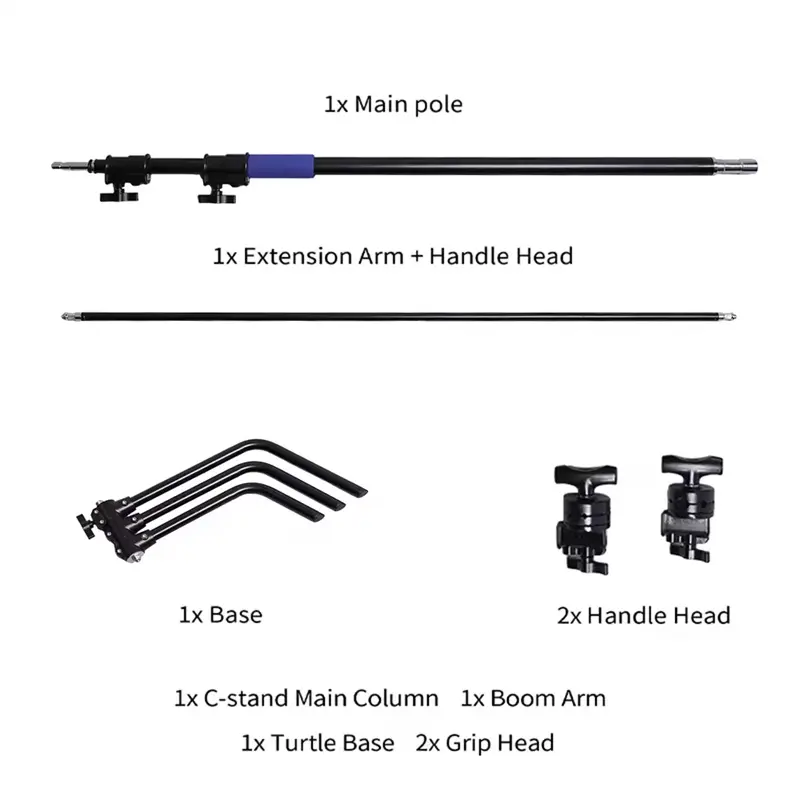 MagicLine Black Light C Stand with Boom Arm (40 Inch)