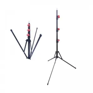 MagicLine 203CM Reversible Light Stand With Matte Balck Finishing