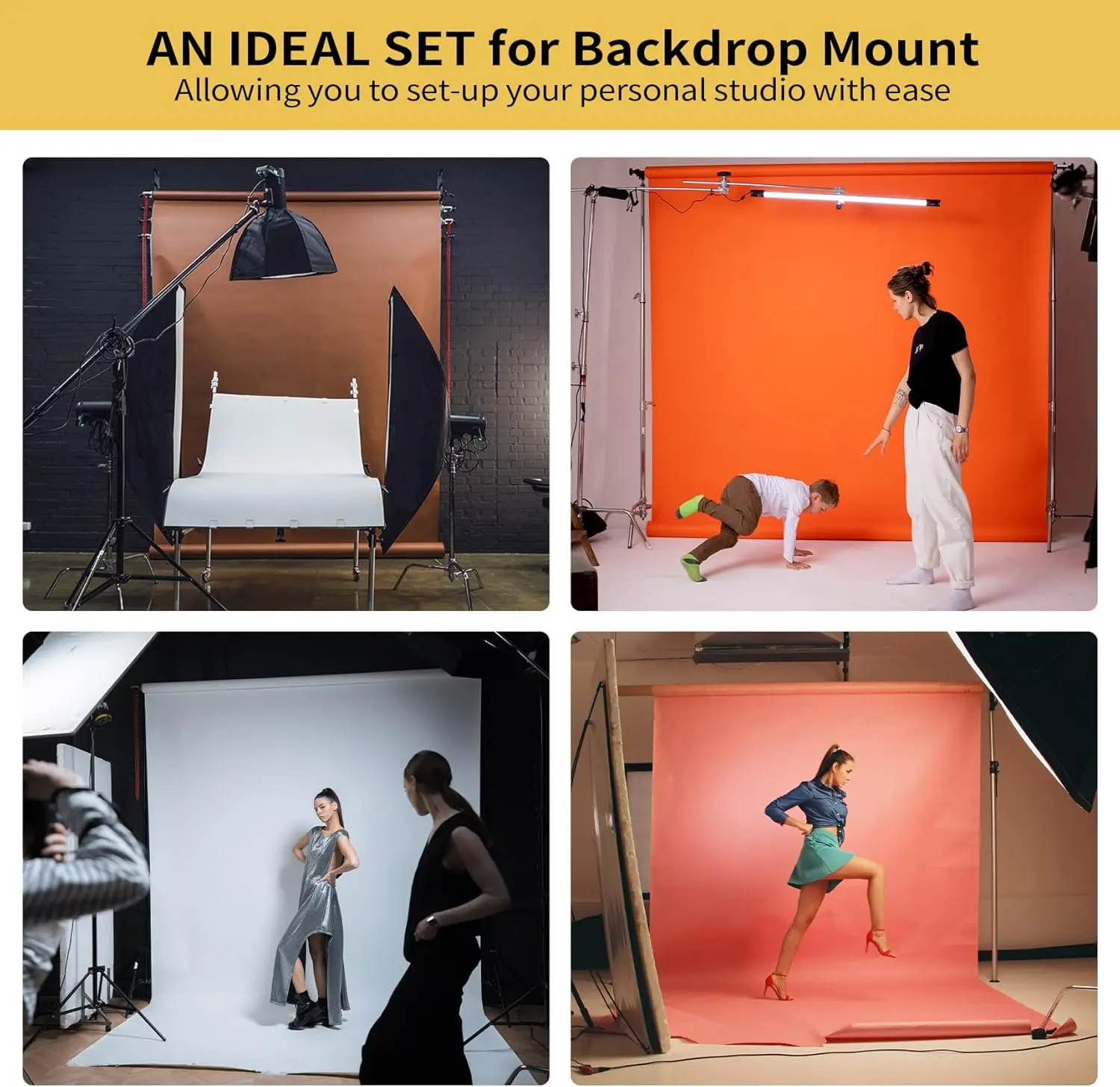 MagicLine  Single Roller Wall Mounting Manual Background Support System