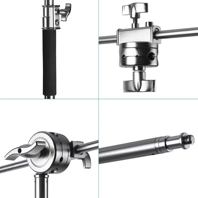 MagicLine 325CM Stainless Steel C Stand with Boom Arm
