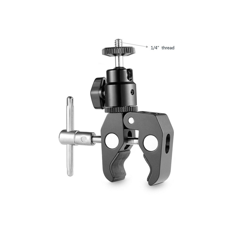MagicLine Super Clamp Mount with 1 4 Screw Ball H02