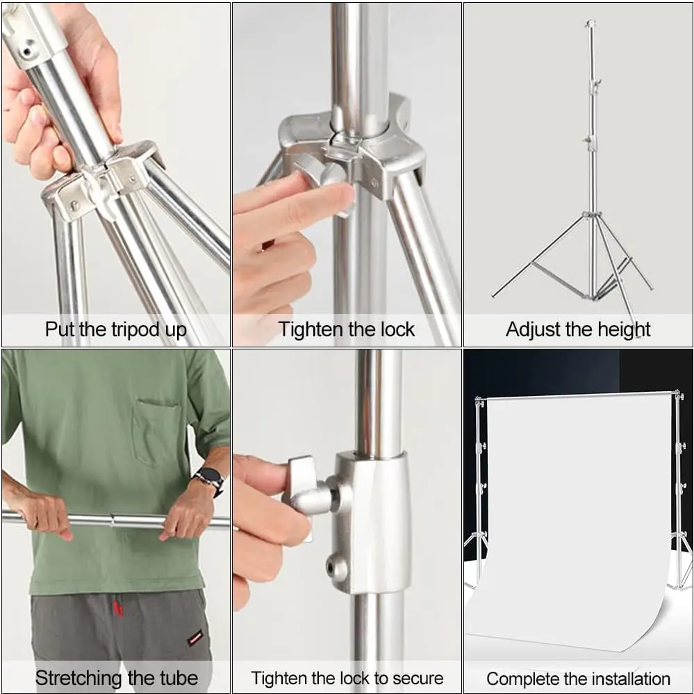 MagicLine Stainless Steel Backdrop Stand 9.5ftx10ft Photo Stand