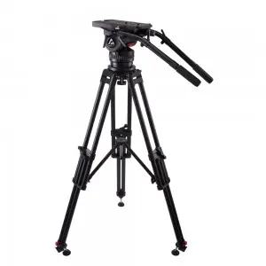 V90 Heavy-Duty Cine TV Tripod Kit with 4-Bolt Flat Base
