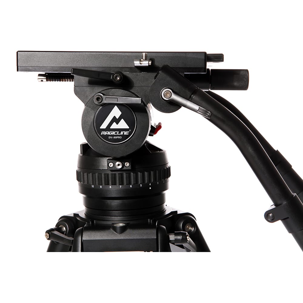 V90 Heavy-Duty Cine TV Tripod Kit with 4-Bolt Flat Base