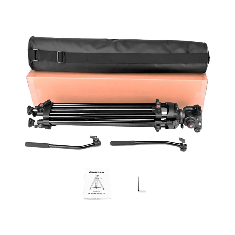 70.9 Inch Video Tripod with 75mm Bowl Fluid Head Kit