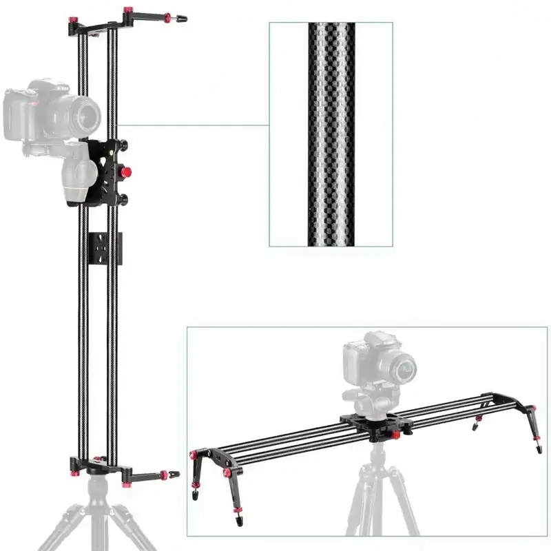 MagicLine 80cm/100cm/120cm Carbon Fiber Camera Track Dolly Slider Rail System