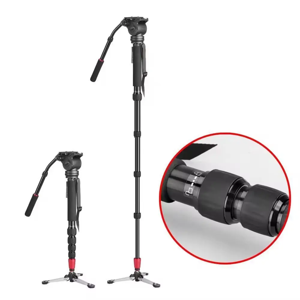 MagicLine Aluminum Video Monopod with Fluid Head Kit