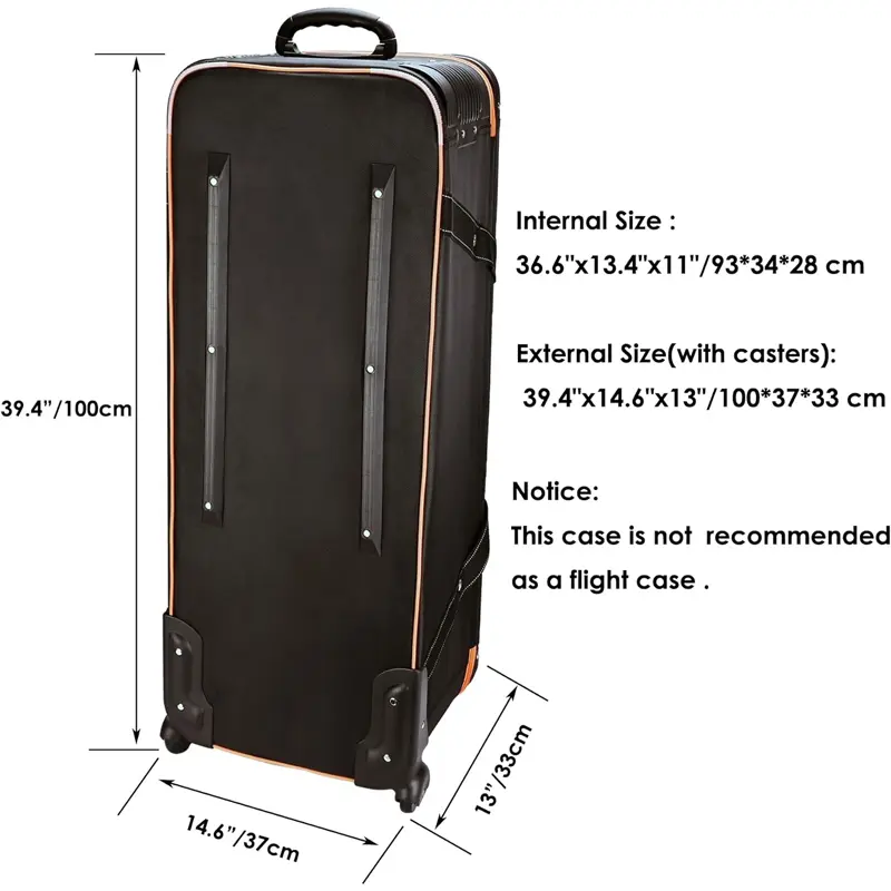 MagicLine Studio Trolley Case 39.4″x14.6″x13″ with Wheels (Handle Upgraded)