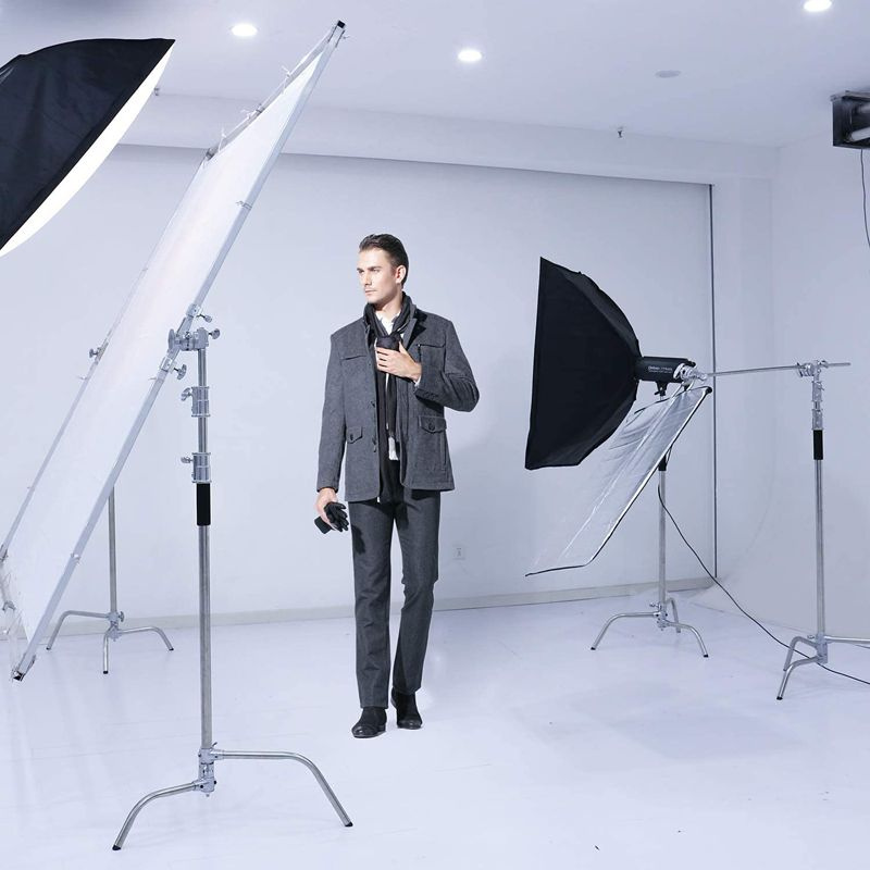 MagicLine 325CM Stainless Steel C Stand with Boom Arm