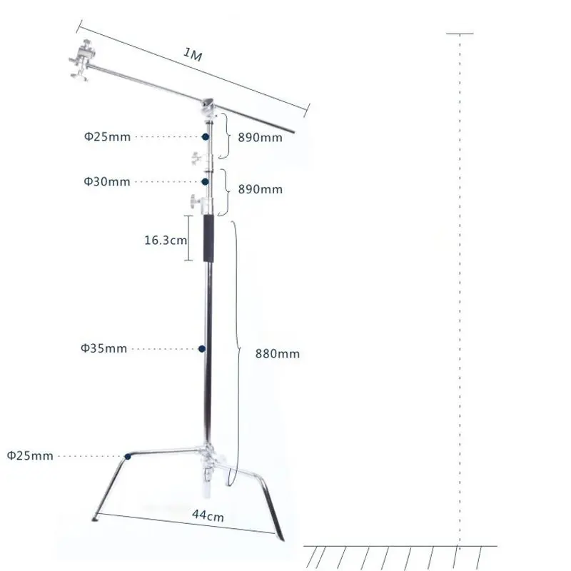 MagicLine Stainless Steel C-Stand Softbox Support 300cm