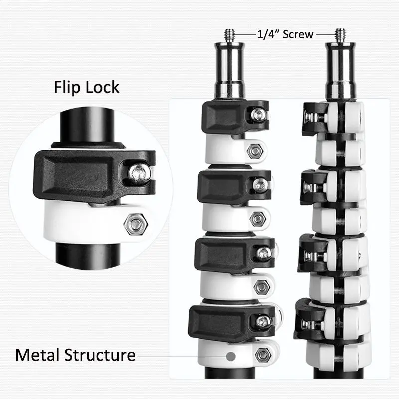 MagicLine Reversible Light Stand with Detachable Center Column (5-section center column)