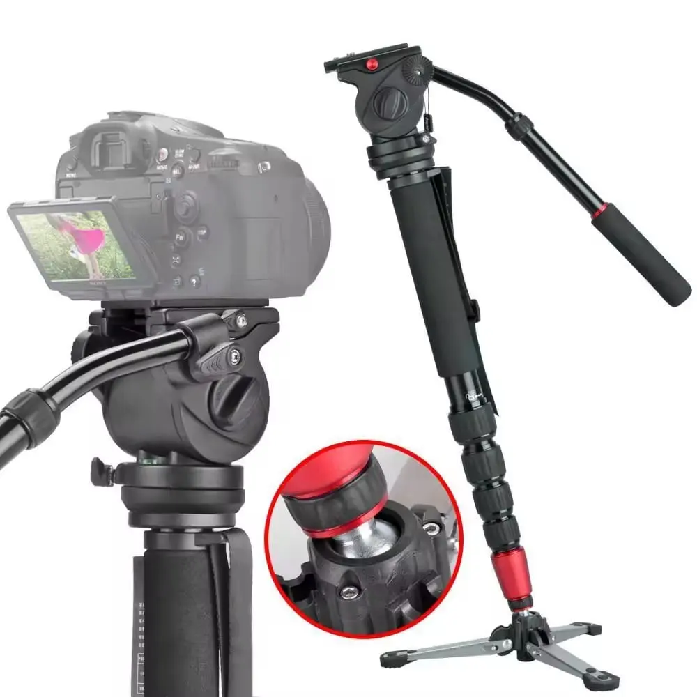 MagicLine Aluminum Video Monopod with Fluid Head Kit