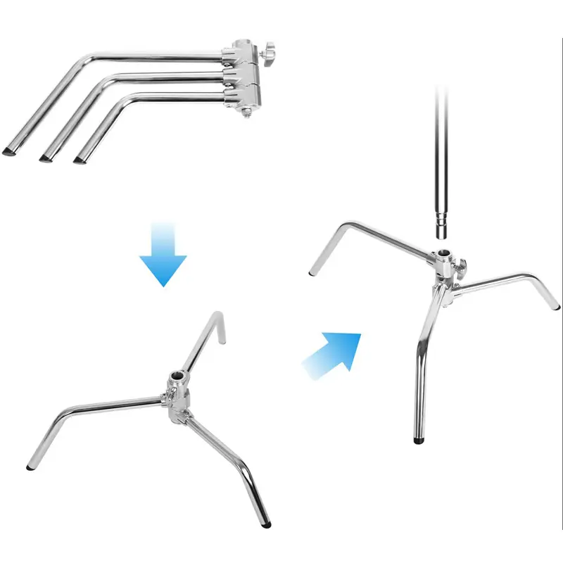 MagicLine 325CM Stainless Steel C Stand with Boom Arm