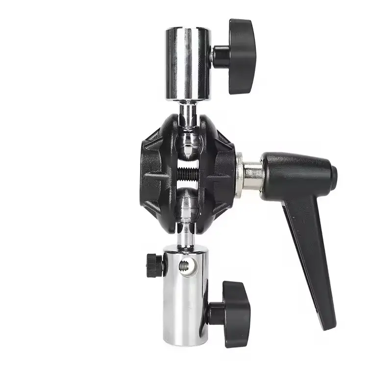 MagicLine Double Ball Joint Head Adapter with Dual 5/8in (16mm) Receiver Tilting Bracket