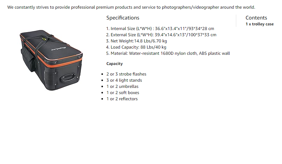 light stand case