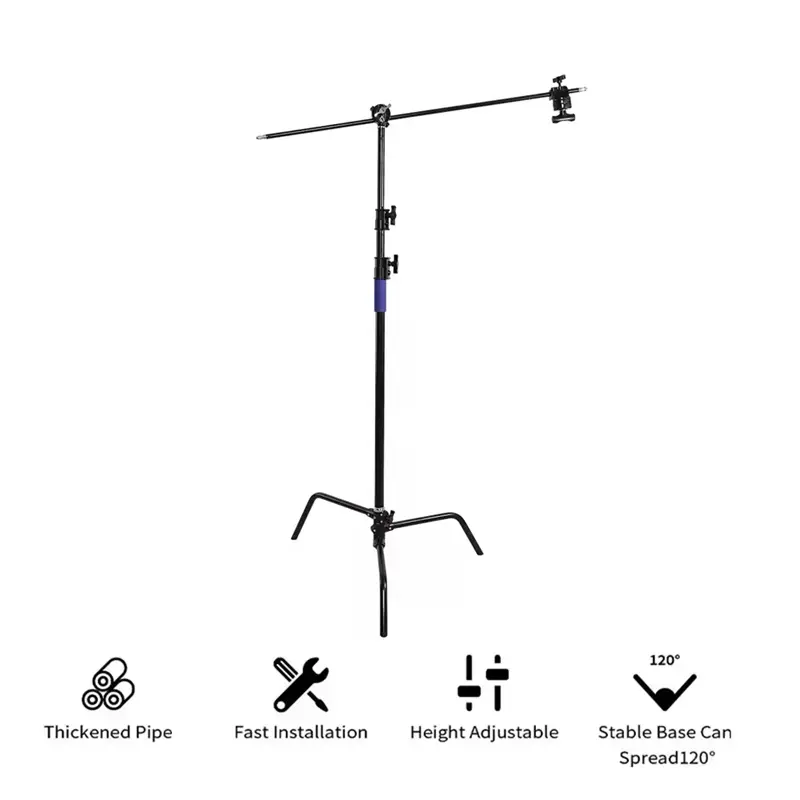 MagicLine Black Light C Stand with Boom Arm (40 Inch)